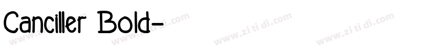Canciller Bold字体转换